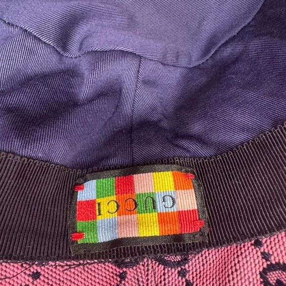 Gucci Bucket Hat GG Monogram Unisex Pink Color Size Medium. main image 7